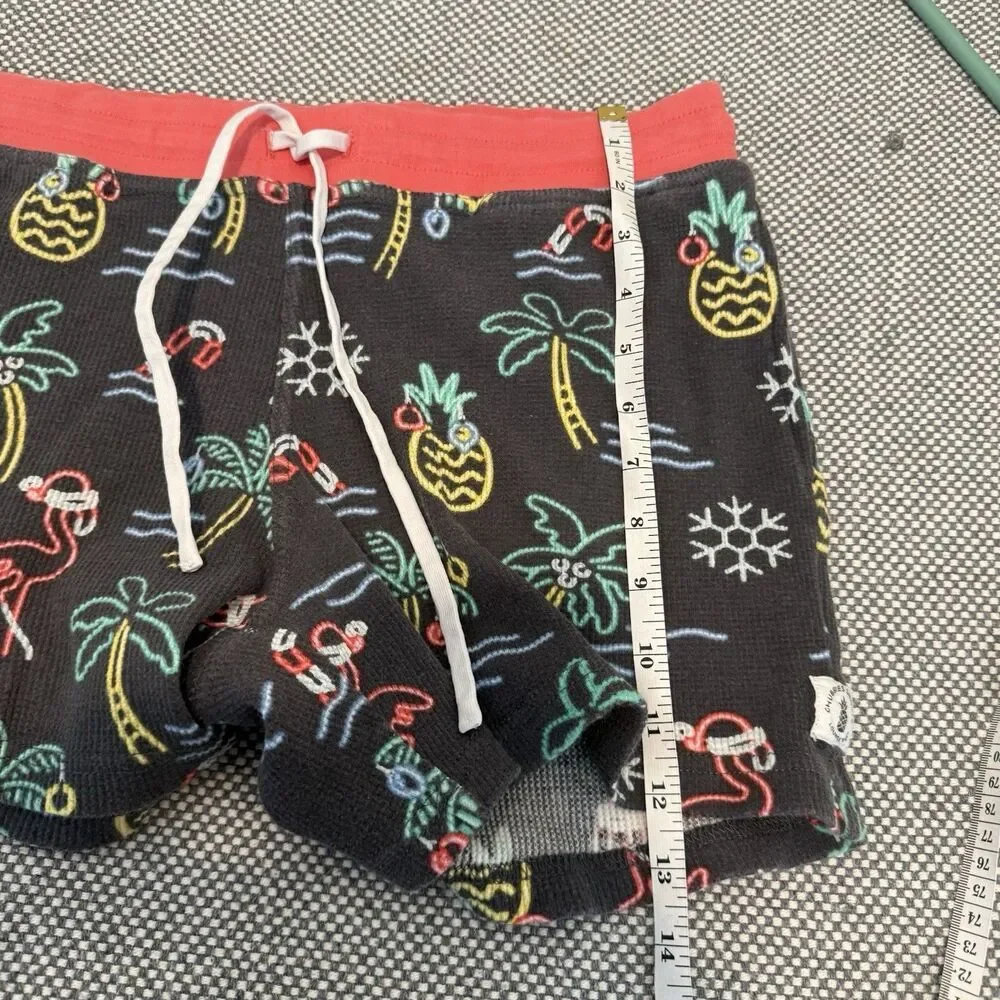 Chubbies Kids  Waffle Knit Lounge Top AndShorts Candy Cane Lane Size S